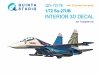 Quinta Studio QD+72178 Su-27UB 3D-Printed & coloured Interior on decal paper (Trumpeter) (with 3D-printed resin part) 1/72